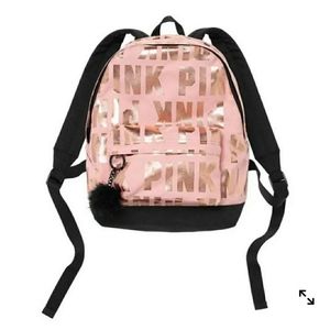 VS Pink Gold and Pink Backpack
